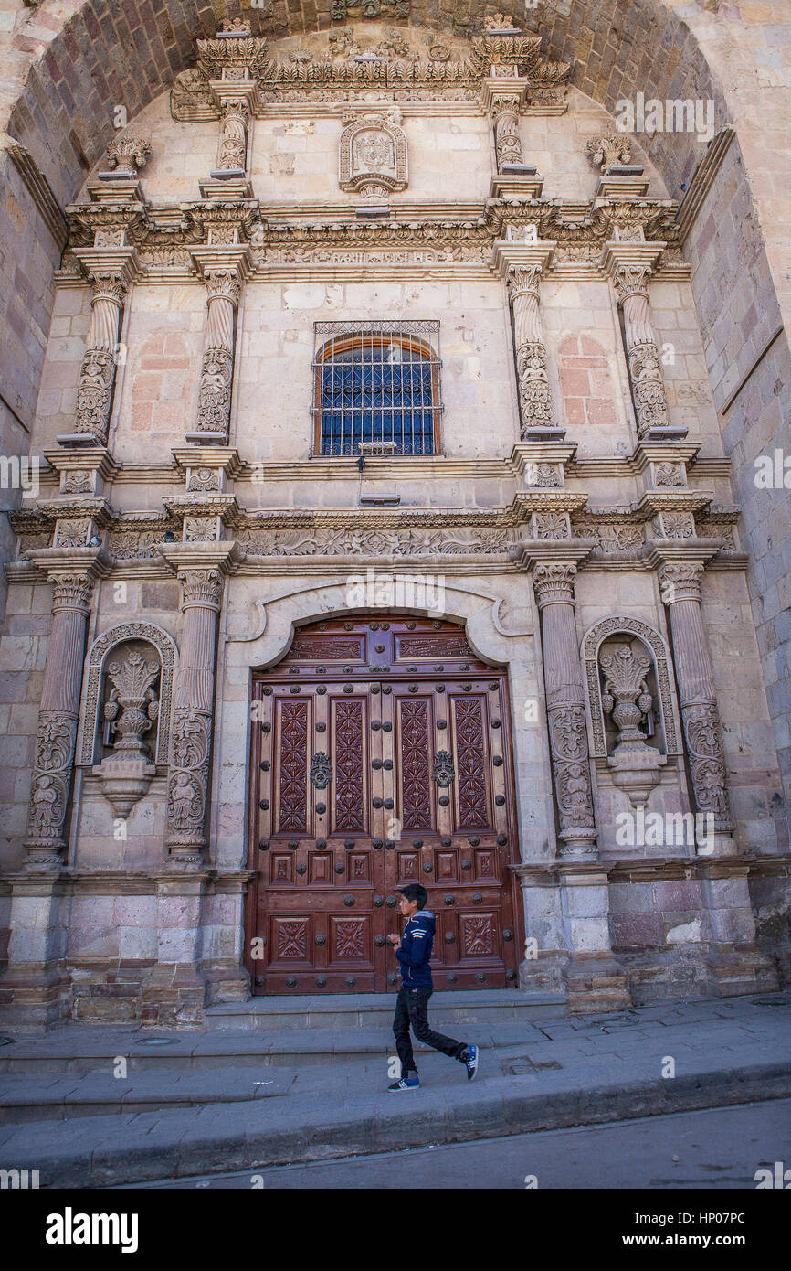 Facade of Modesto Omiste theater, Potosi, Bolivia Stock Photo Alamy