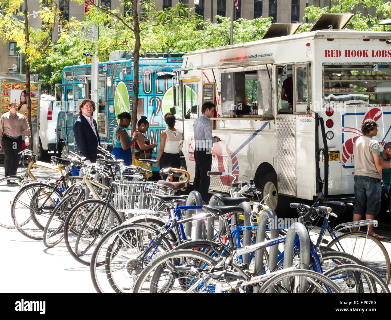 Gourmet Food Trucks, NYC Stock Photo Alamy