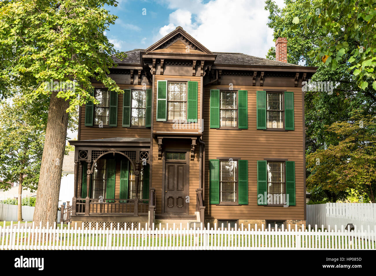 The Lyon House in Abraham Lincoln's Springfield neighborhood Stock