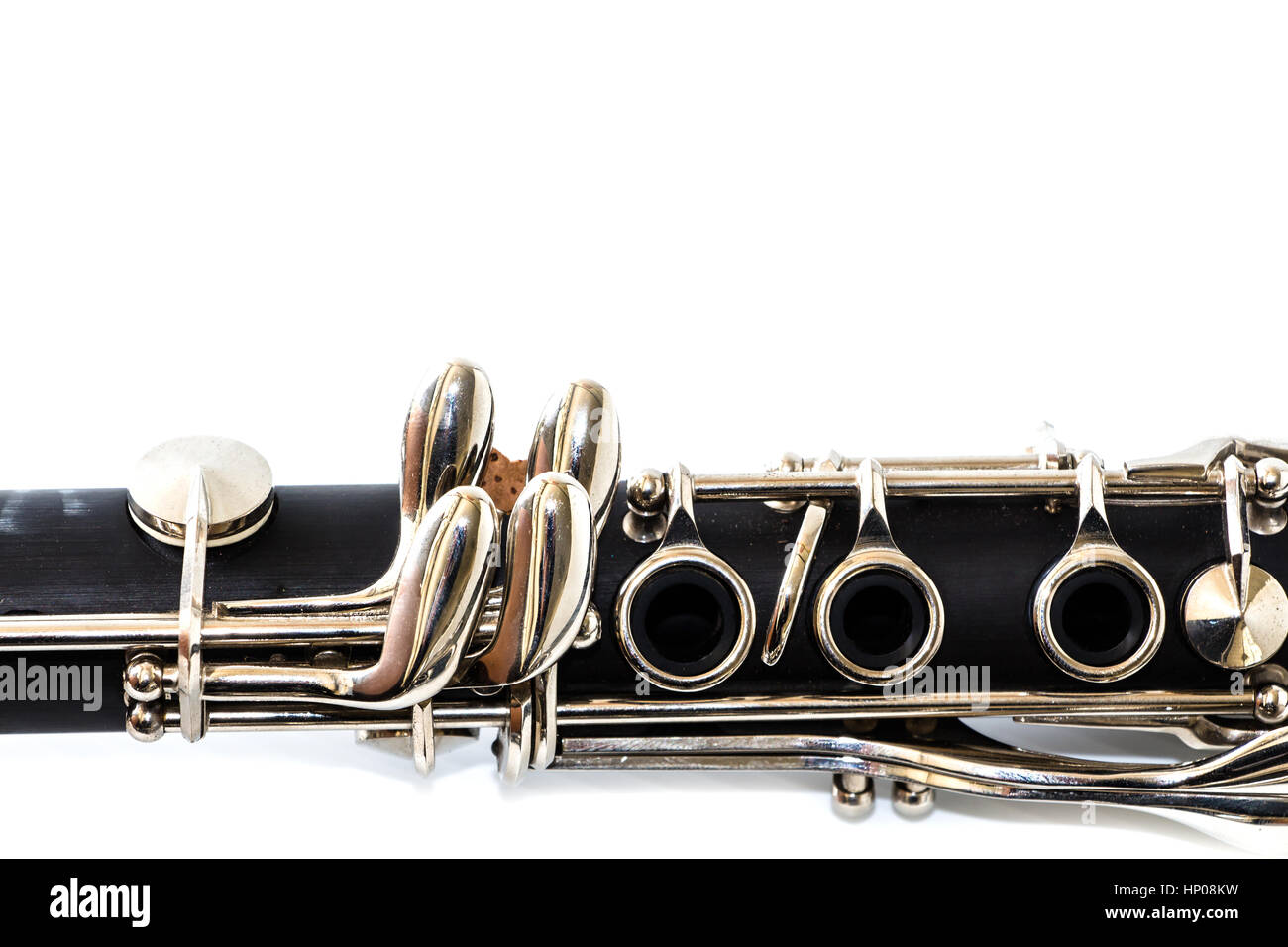 Clarinet on white background Stock Photo