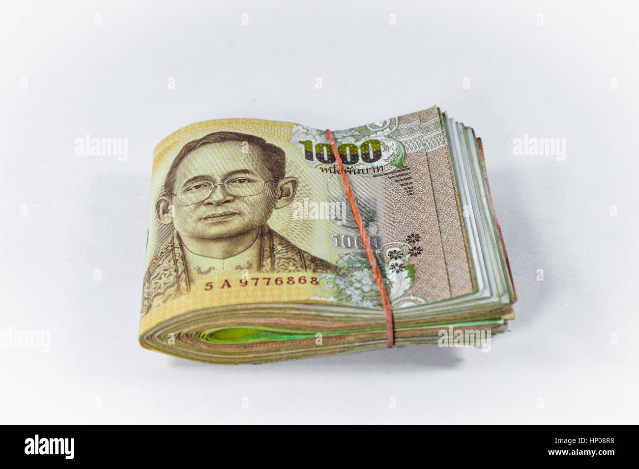 Thai Baht banknote, Thai money Stock Photo