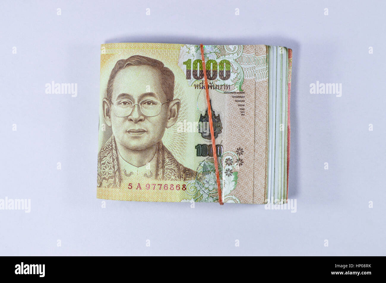 Thai Baht banknote, Thai money Stock Photo