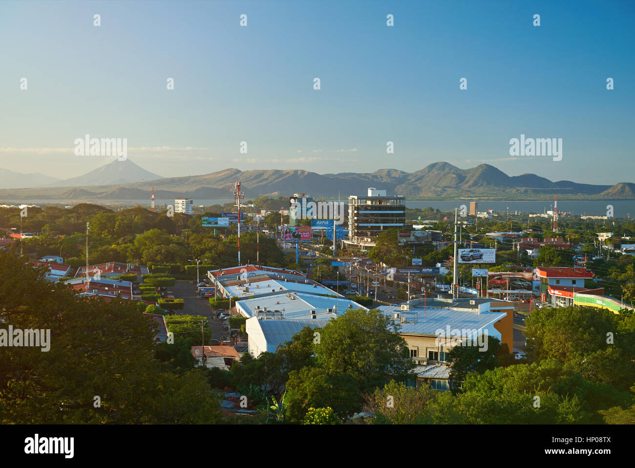 Managua, Nicaragua - January 5, 2017: Managua city at day time, panorama view Stock Photo