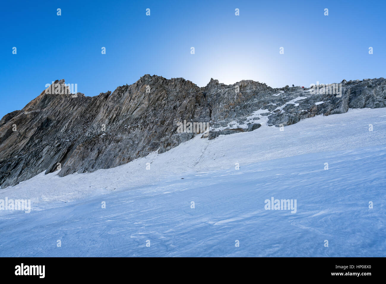 Mountain climbing in the Alps, Courmayeur, Italy, Alps, Europe, EU Stock Photo