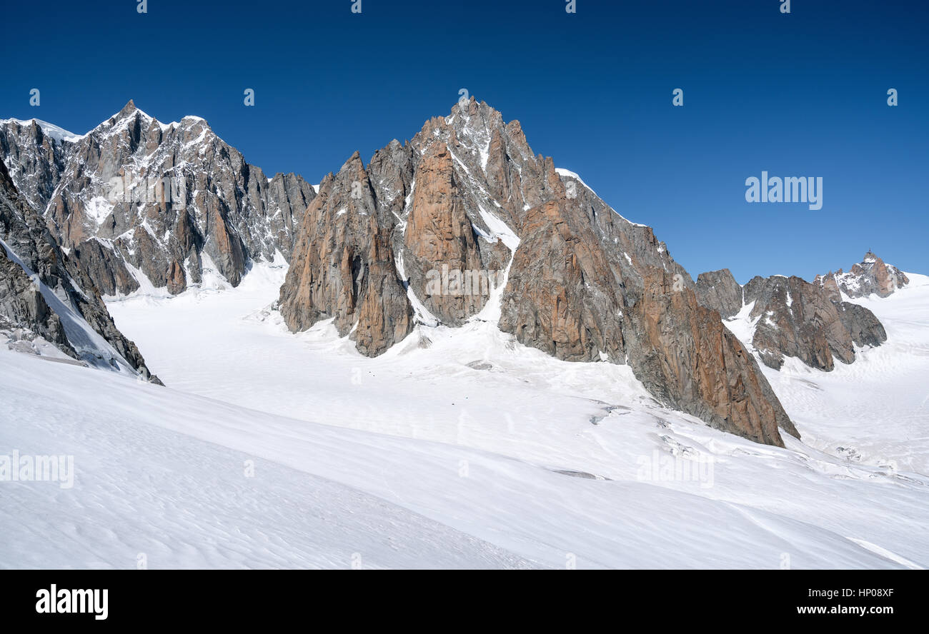 Mountain climbing in the Alps, Courmayeur, Italy, Alps, Europe, EU Stock Photo