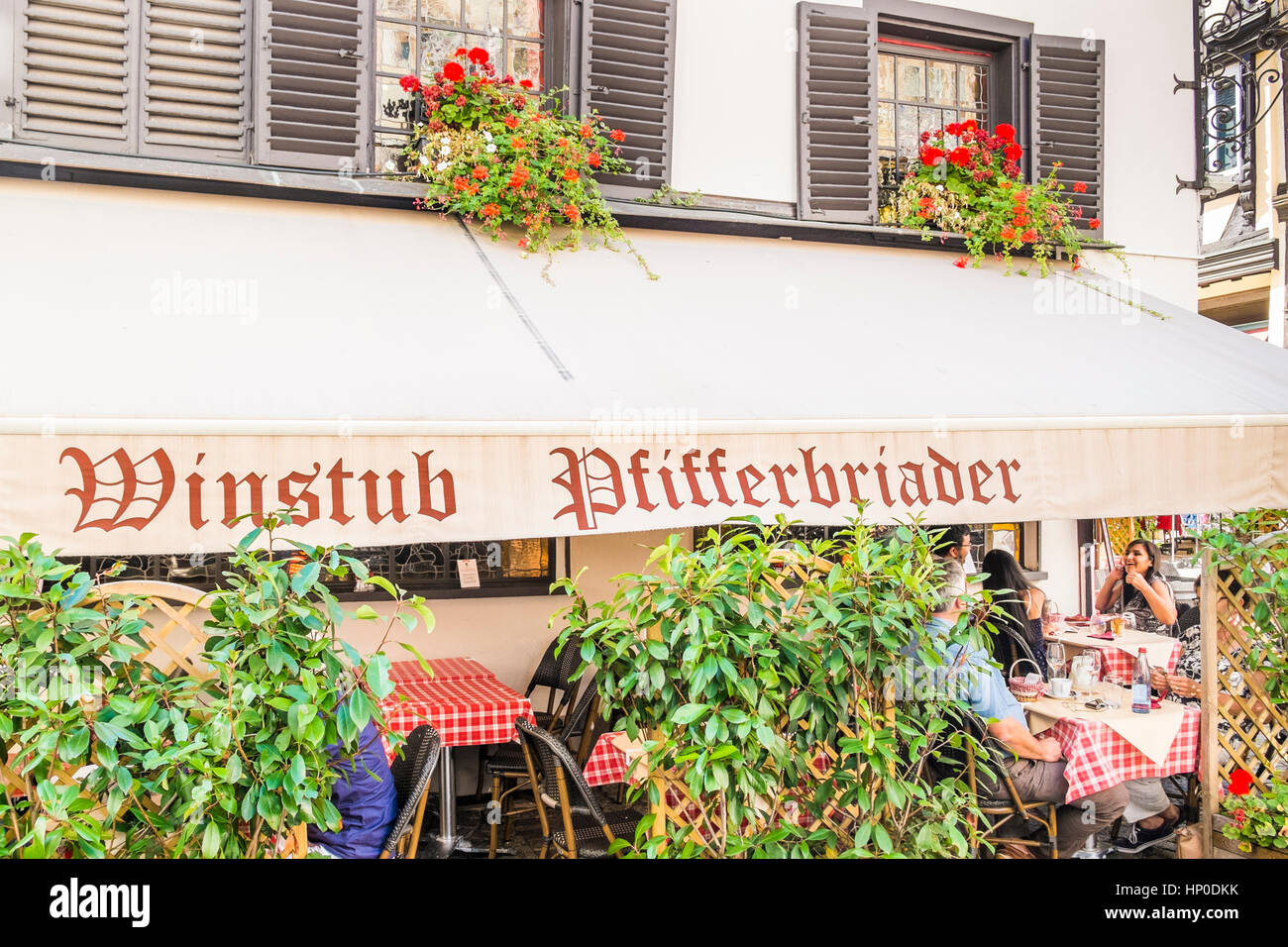 winstub pfifferbriader, traditional wine bar and restaurant, Stock Photo