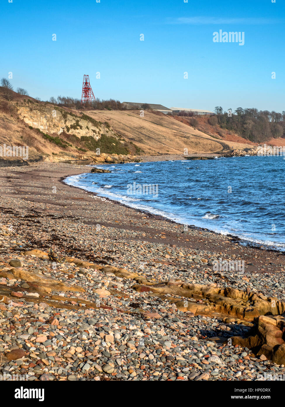 Old Frances Colliery Winding Gear on the Clifftop near Dysart Fife Scotland Stock Photo