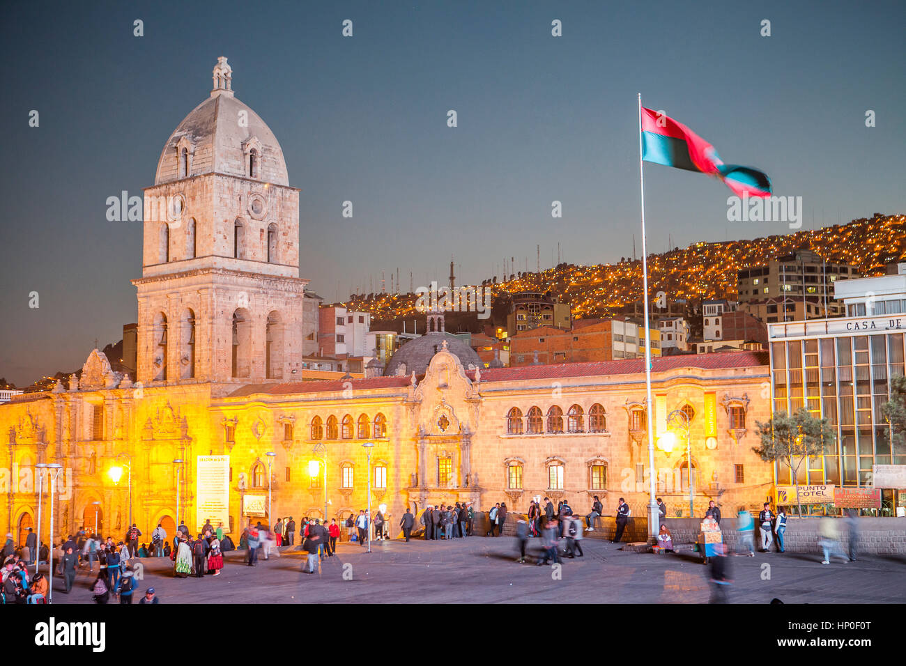 Plaza de San Francisco, in background San Francisco Church, La Paz