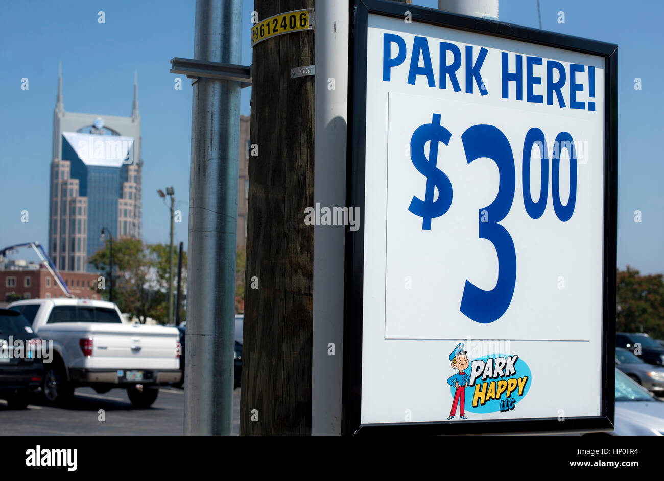 Parking sign with AT&T 