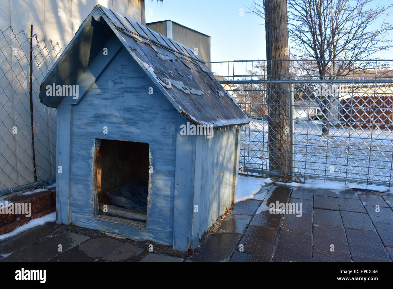 ice storm in nebraska Stock Photo