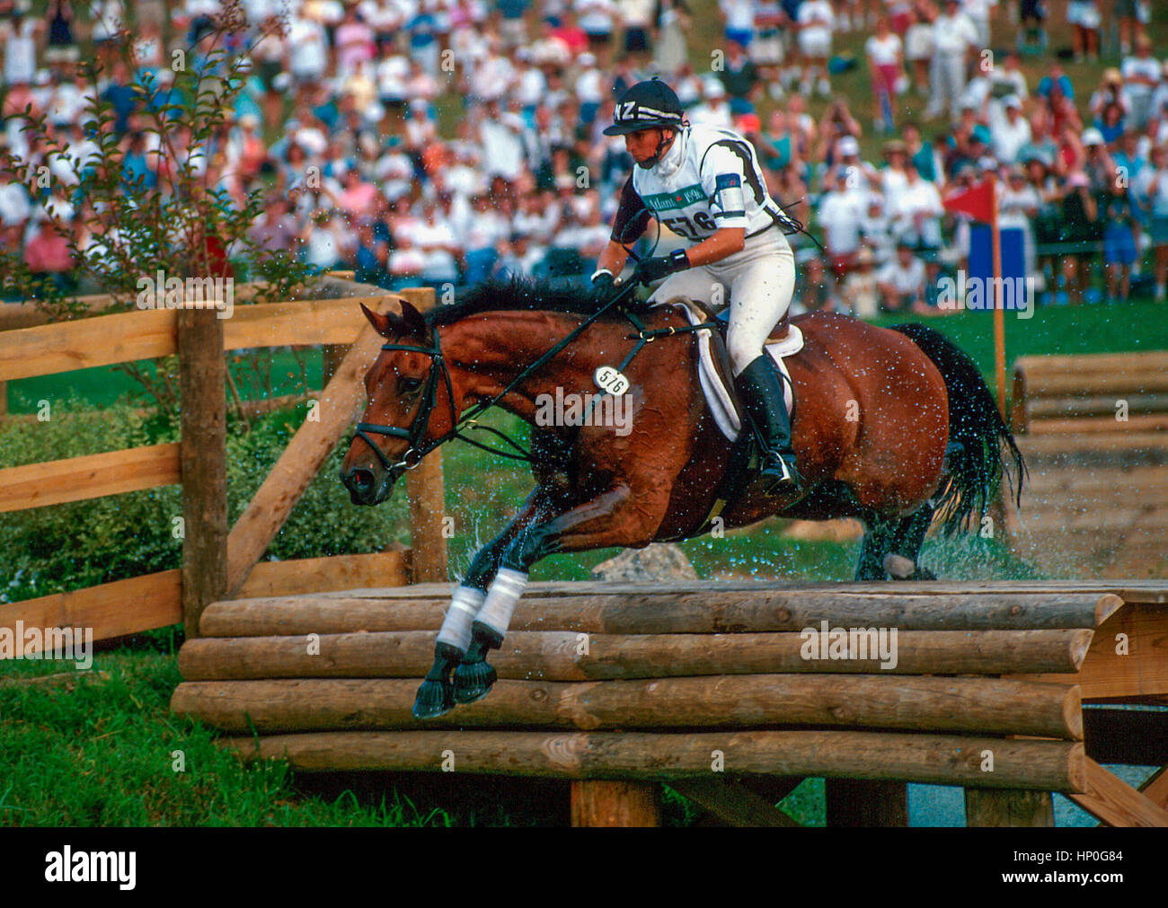 The Olympic Games, Atlanta 1996 Sally Clarke (NZL) riding Squirrel Hill Stock Photo
