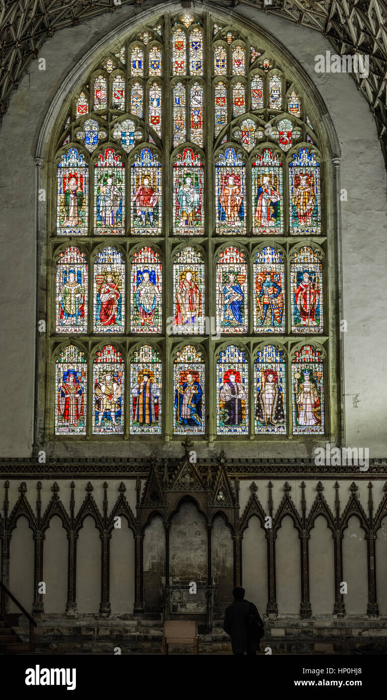 Stained glass window in the Chapter House at Canterbury cathedral