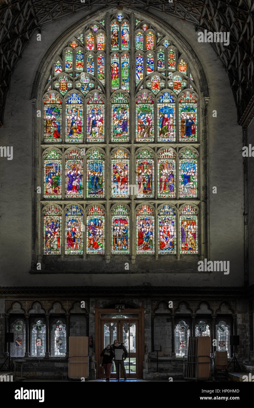Stained glass window in the Chapter House at Canterbury cathedral