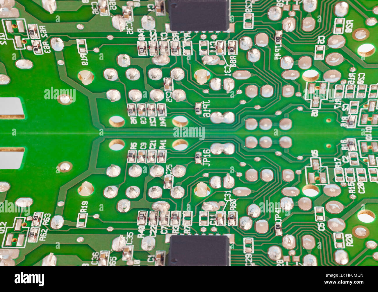 Electronic integrated circuitry macro mirror detail. Technology
