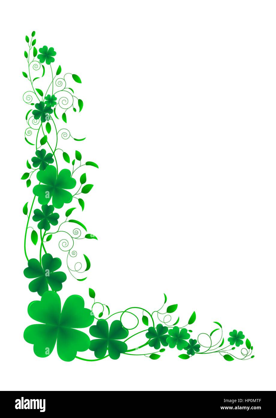 Clover floral ornament Stock Vector