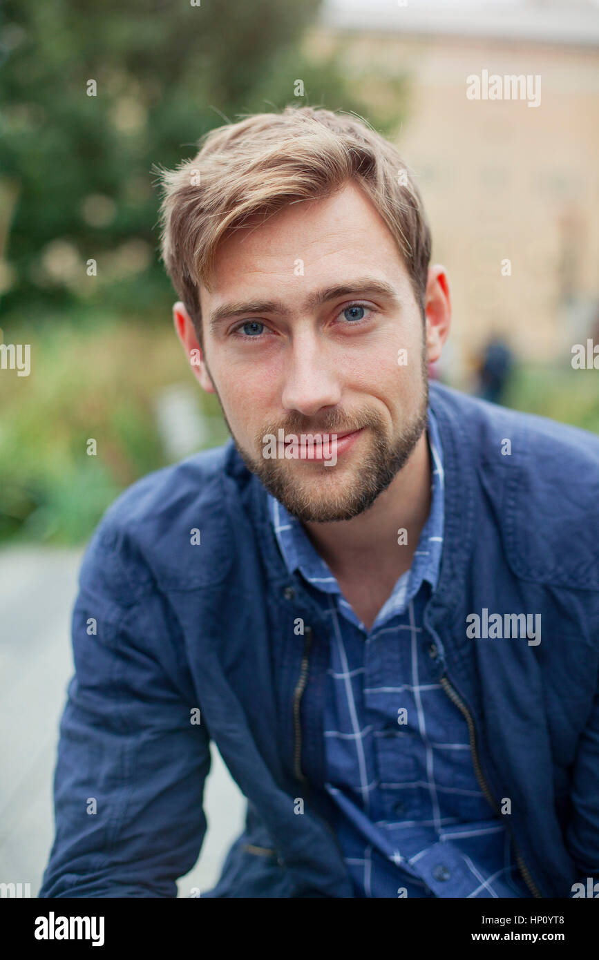 Young Man Outdoors Portrait Stock Photo Alamy