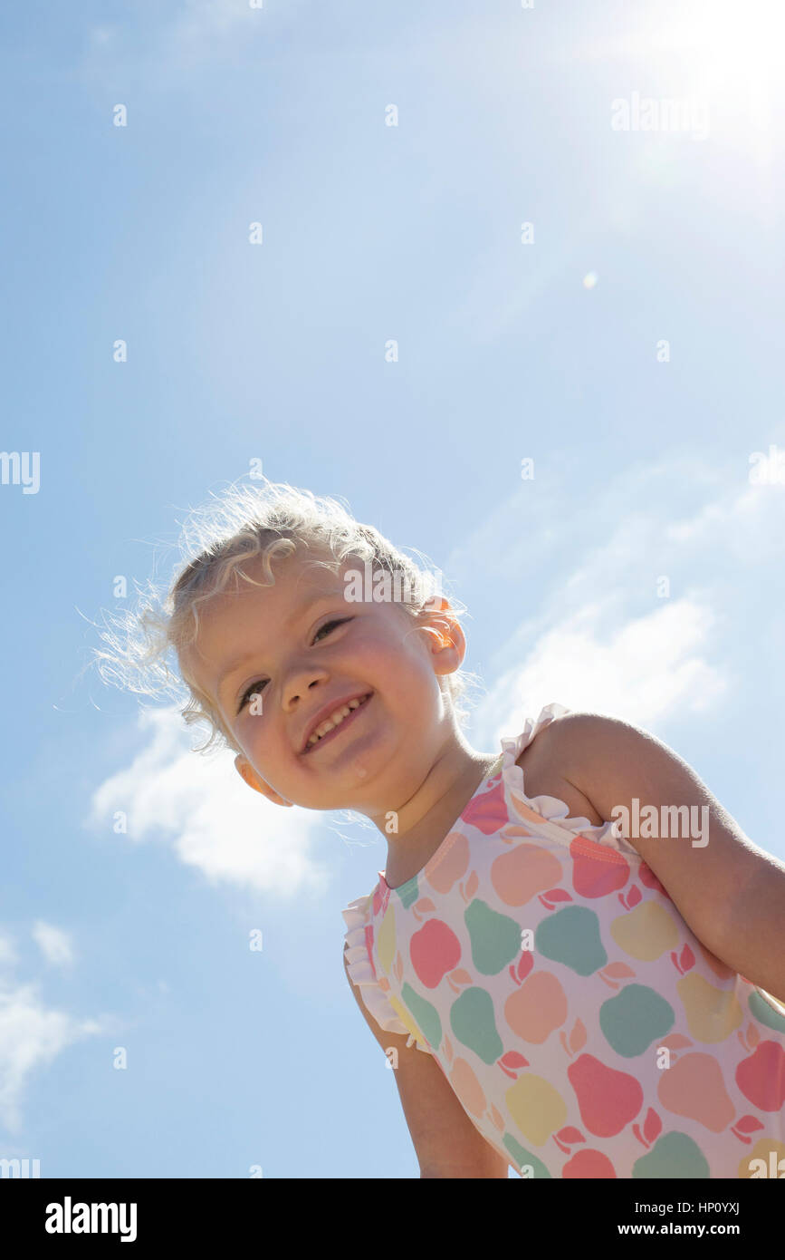 Little girl outdoors, portrait Stock Photo