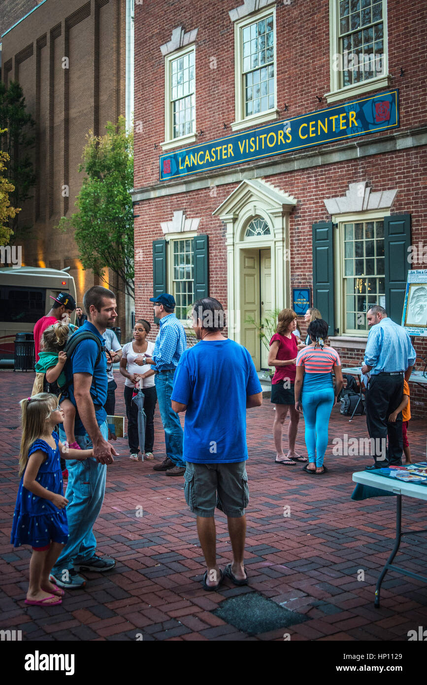 First Friday event in downtown Lancaster, PA. Monthly celebration of