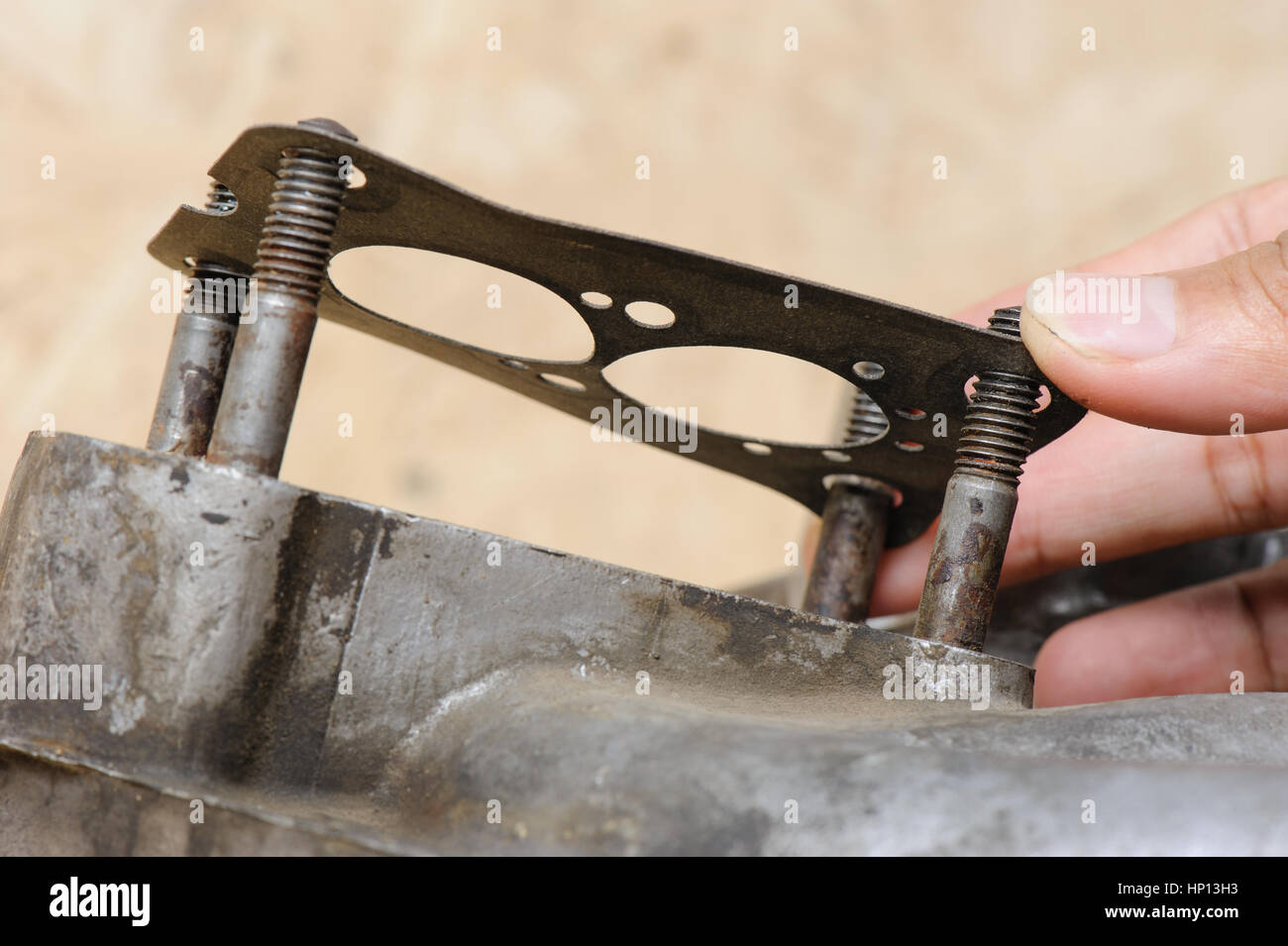 gasket replacement to the engine Stock Photo Alamy