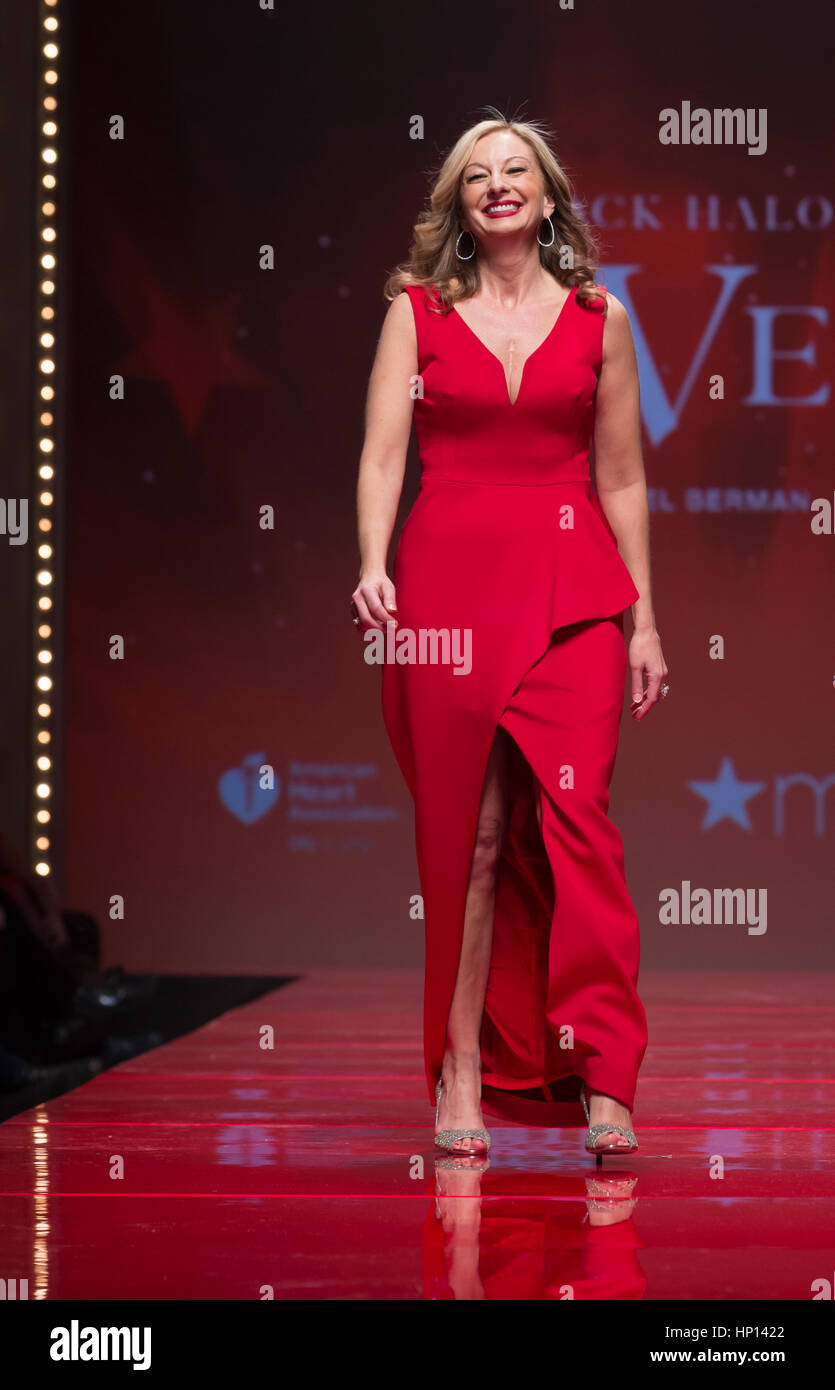 New York, NY USA February 9, 2017 Nicole Hardy in Black Halo Eve by