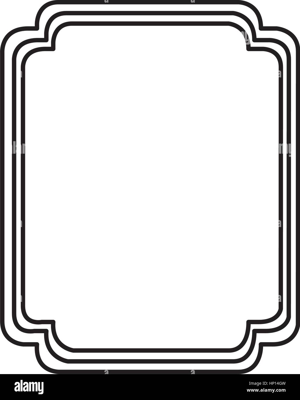 silhouette elegant rectangle rounded heraldic decorative frame vector  illustration Stock Vector Image & Art - Alamy