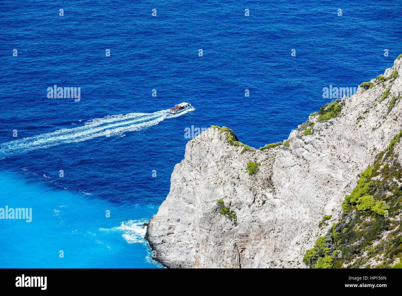 Navagio Bay at Zakynthos, Greece Stock