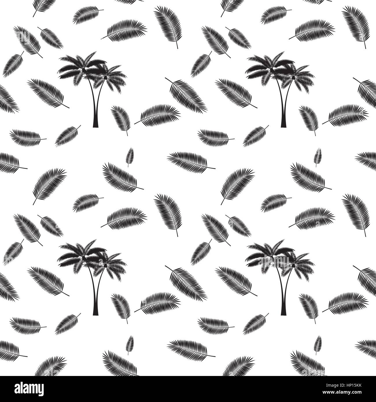 Palm Leaf Seamless Pattern Background Vector Illustration EPS10 Stock ...