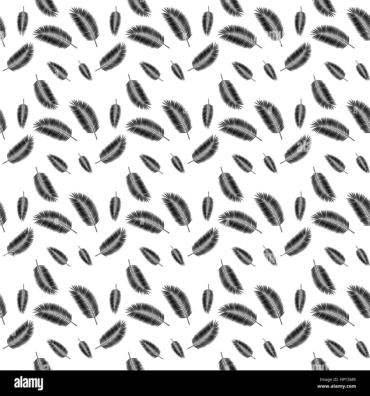 Palm Leaf Seamless Pattern Background Vector Illustration EPS10 Stock ...