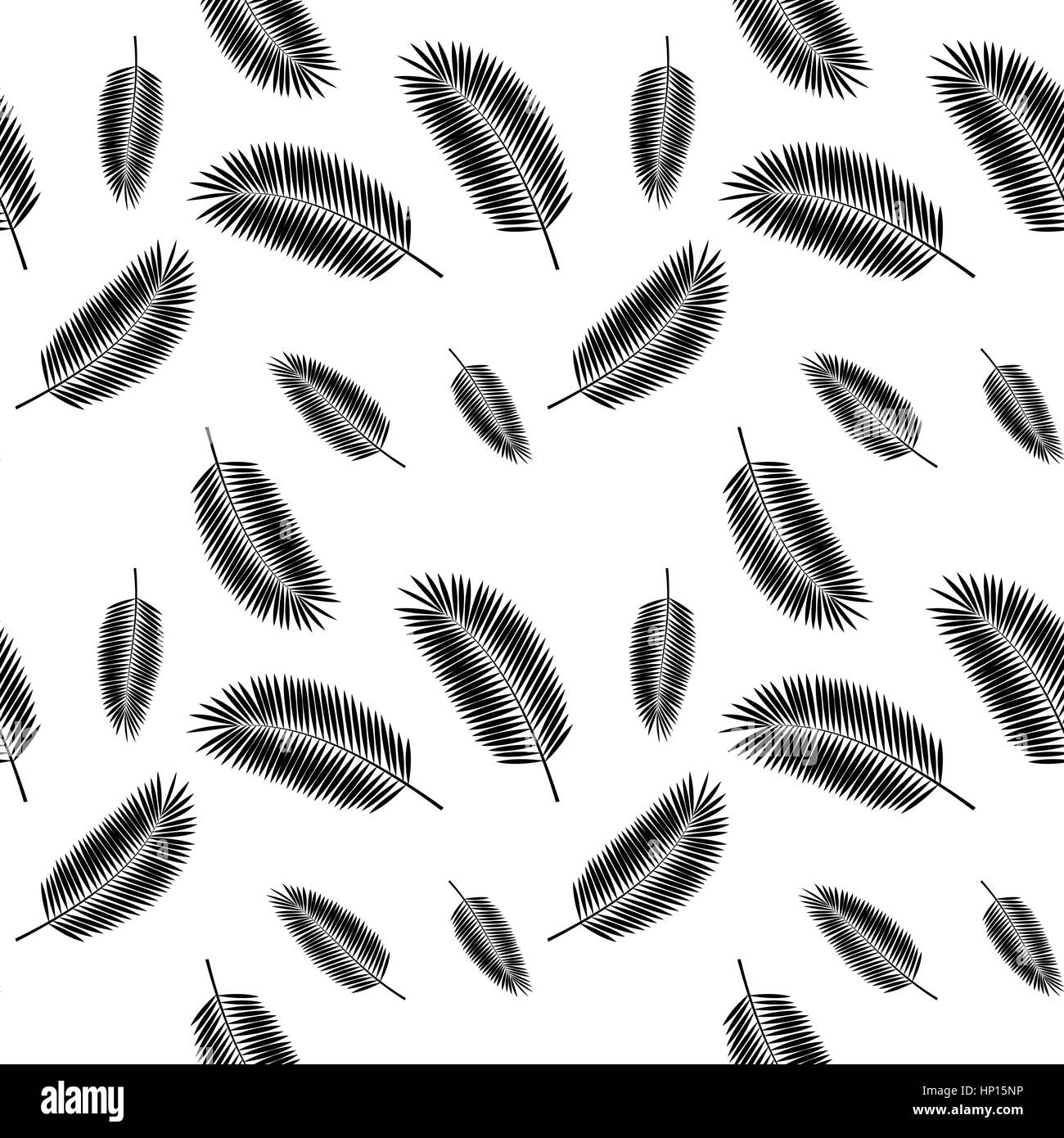 Palm Leaf Seamless Pattern Background Vector Illustration EPS10 Stock ...