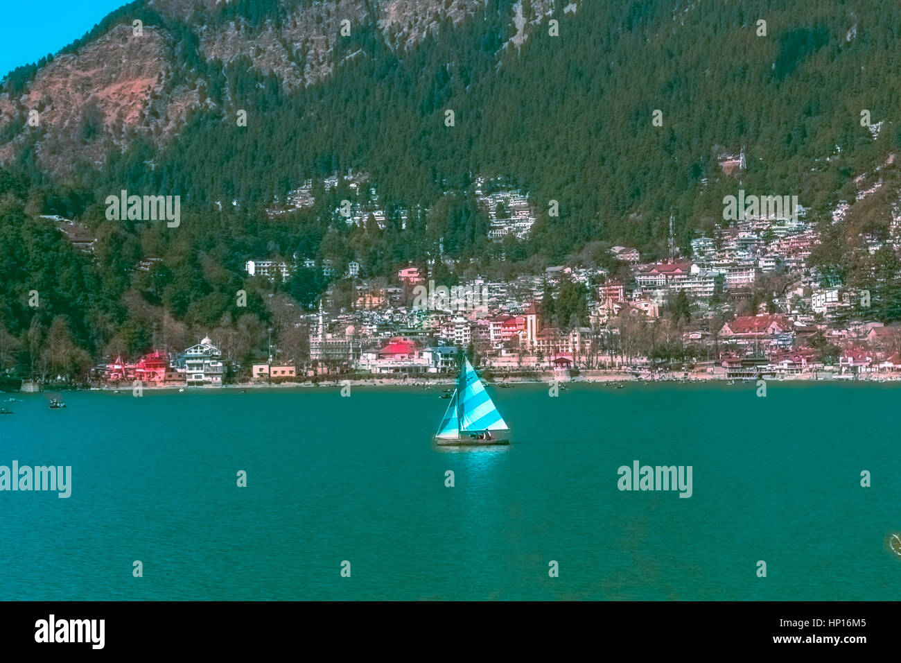 Beautiful landscape lake vector hi-res stock photography and images - Alamy