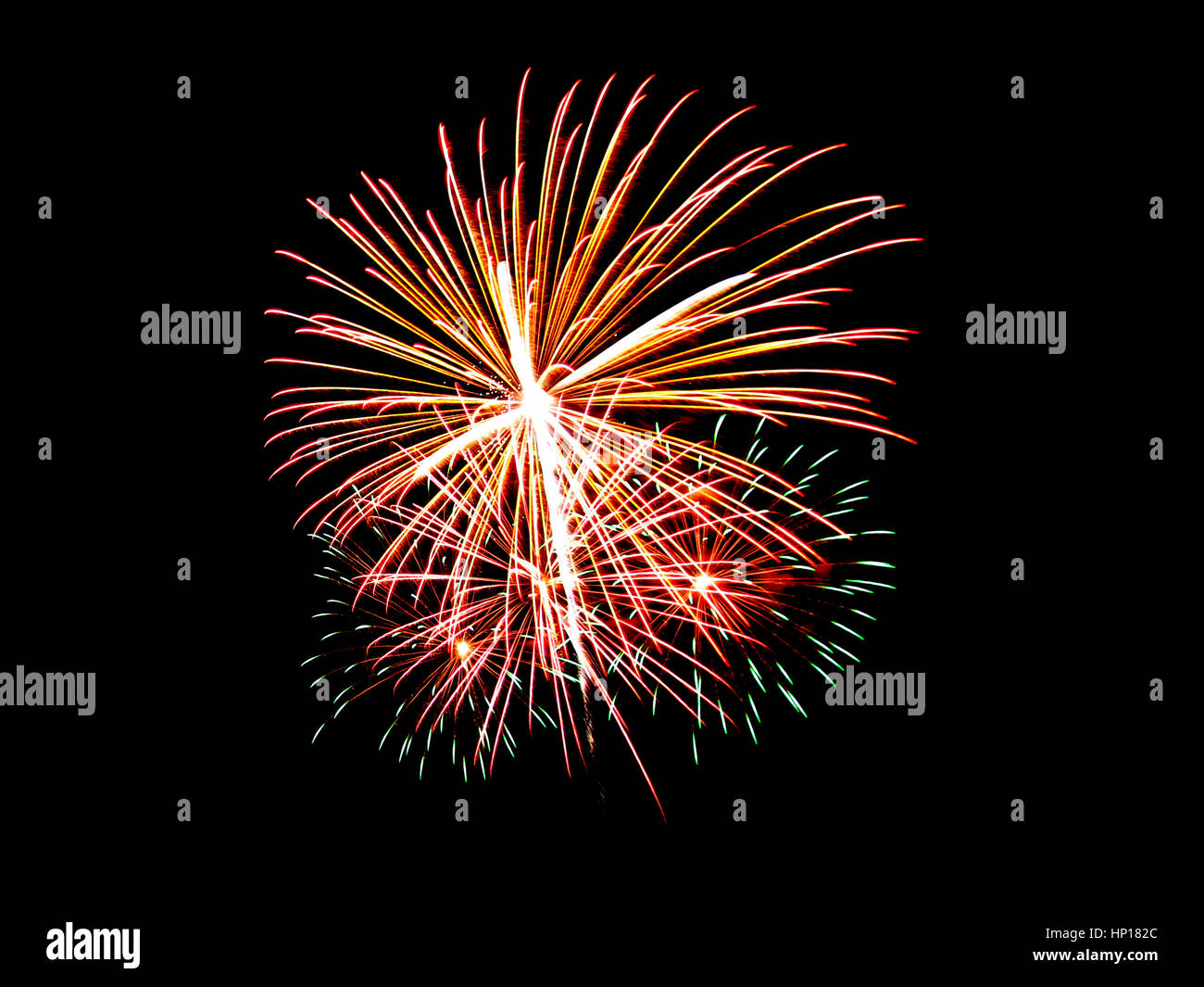 Fireworks light up in the sky, celebration concept Stock Photo - Alamy