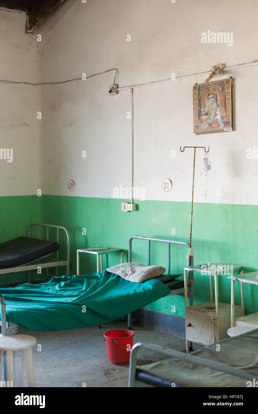 KATHMANDU, NEPAL 11 December 2016 Hospital ward in Taplejung