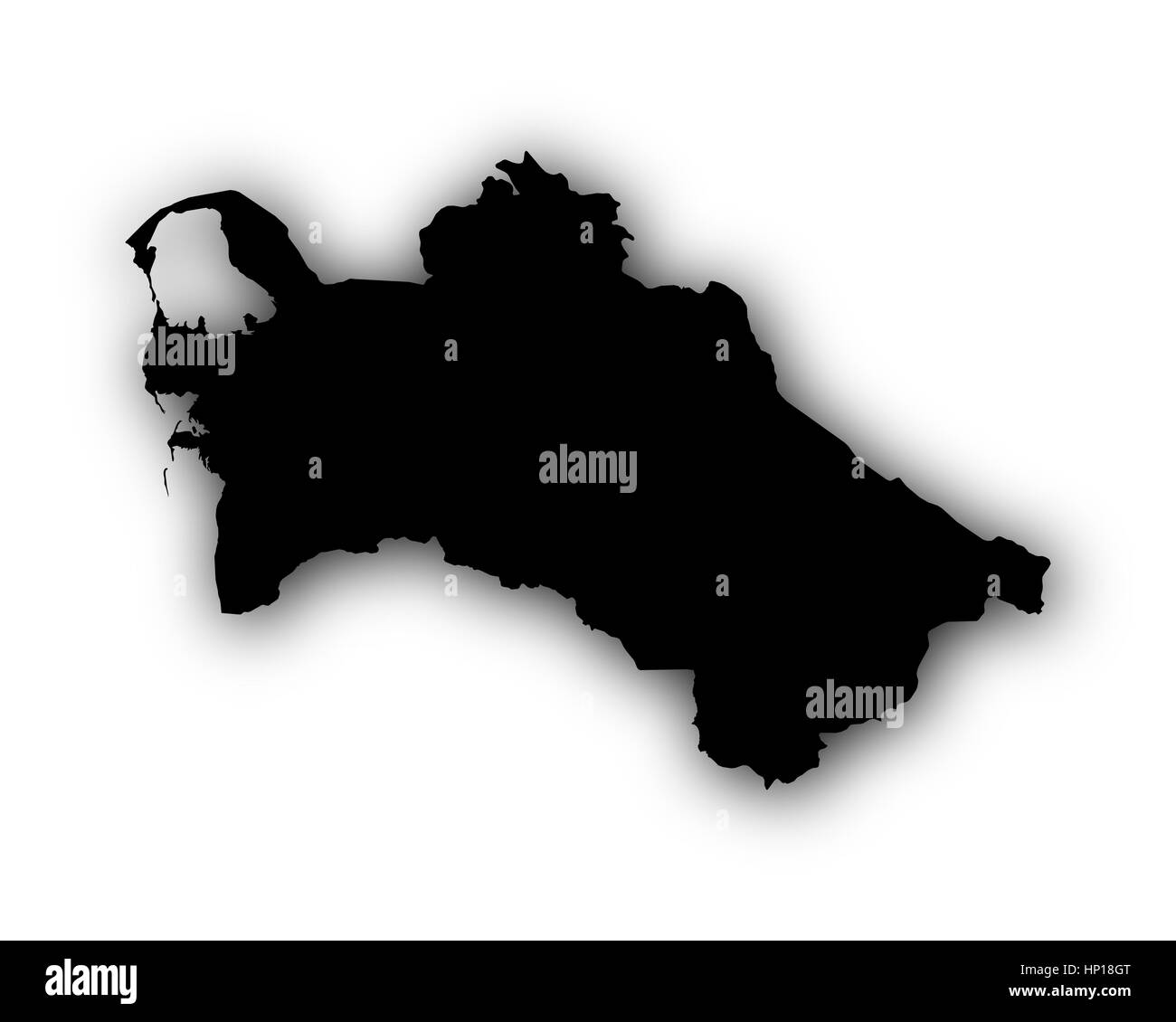 Turkmenistan map Black and White Stock Photos & Images - Alamy