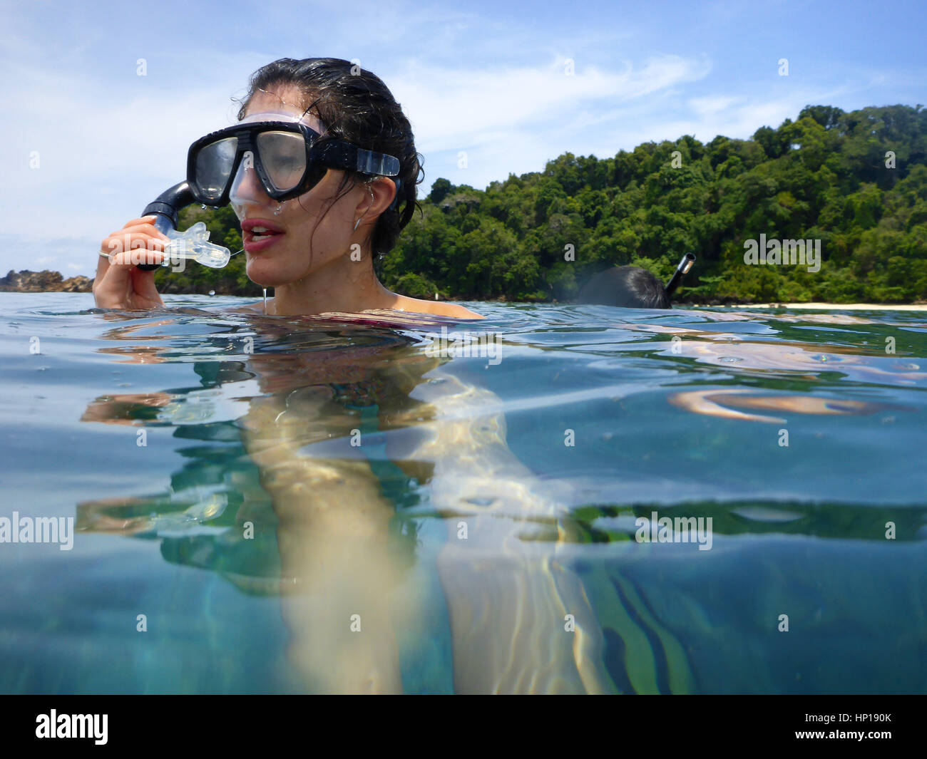 Snorkeling in Koh Rok in The Lanta Marine National Park. Koh Lanta