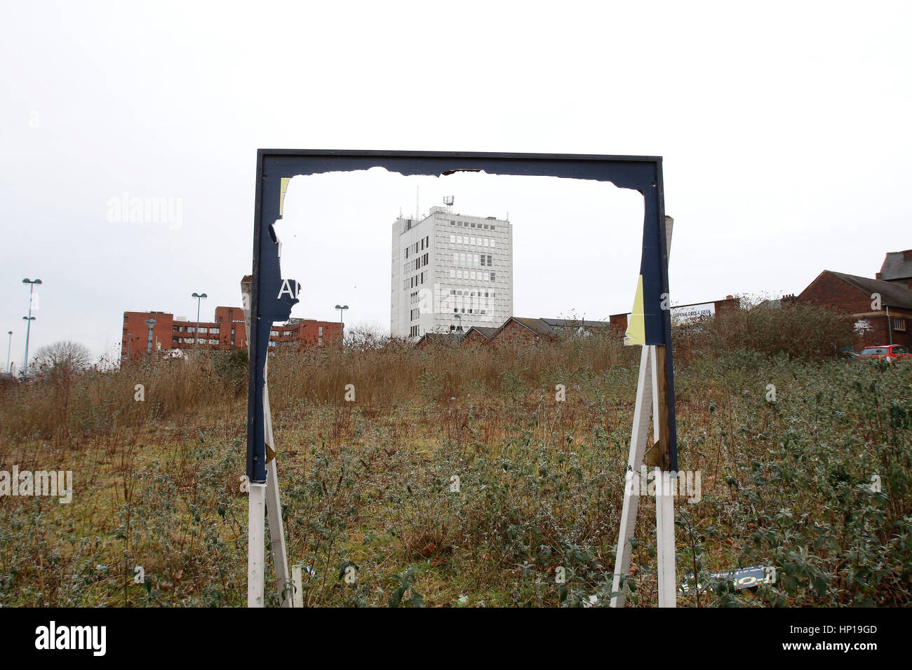 Brownfield land in Stoke-on-Trent, Staffordshire. UK. 17th February 2017. Stock Photo