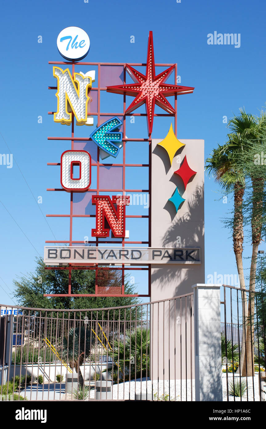 Las Vegas Boneyard Neon Museum Stock Photo