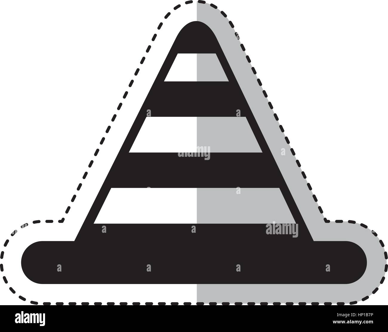 construction cone isolated icon vector illustration design Stock Vector ...