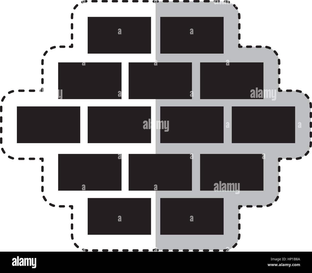 bricks wall construction icon vector illustration design Stock Vector ...