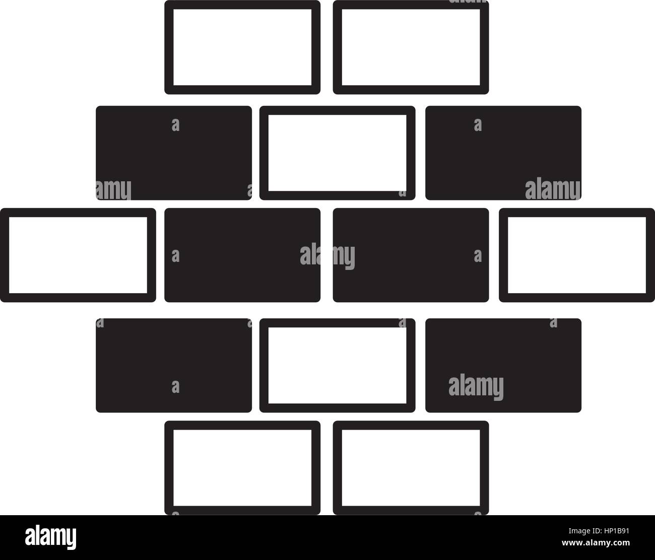 bricks wall construction icon vector illustration design Stock Vector ...