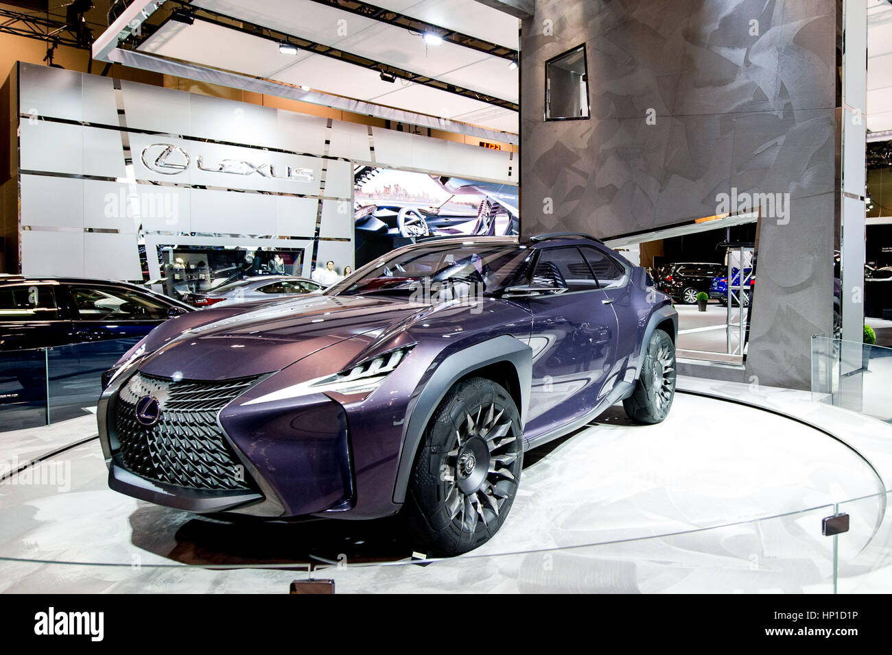 Toronto, Canada. 16th February 2017. Lexus UX Concept  unveiled  during 2017 Canadian International Auto Show media preview day at the Toronto Metro Convention Centre. Dominic Chan/EXimages/Alamy Live News Stock Photo
