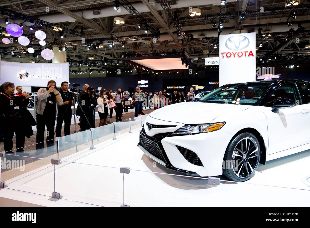 Toronto, Canada. 16th February 2017. Toyota unveils the all new Camry  during 2017 Canadian International Auto Show media preview day at the Toronto Metro Convention Centre. Dominic Chan/EXimages/Alamy Live News Stock Photo