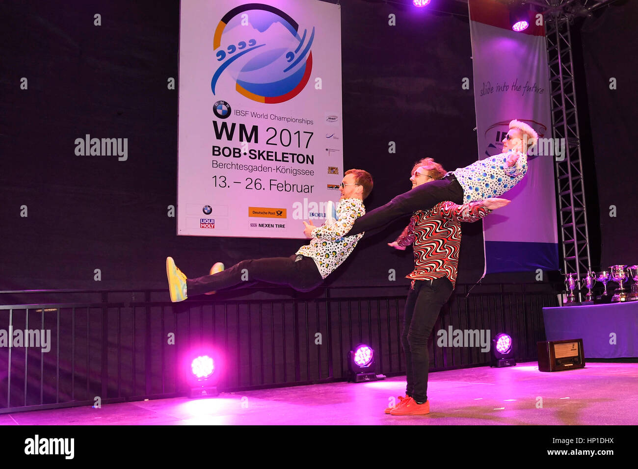 Berchtesgaden, Deutschland, Kurgarten, 16.02.2017, Bob und Skeleton WM, Eröffnungsfeier  Breakdance Show Photo: Cronos/Diener Stock Photo