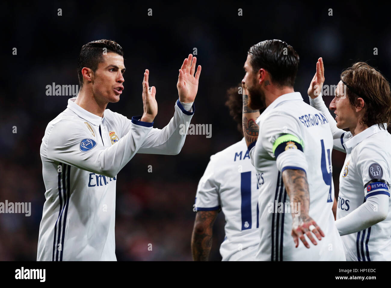 Cristiano Ronaldo, Sergio Ramos (Real), FEBRUARY 15 2017 - Football ...