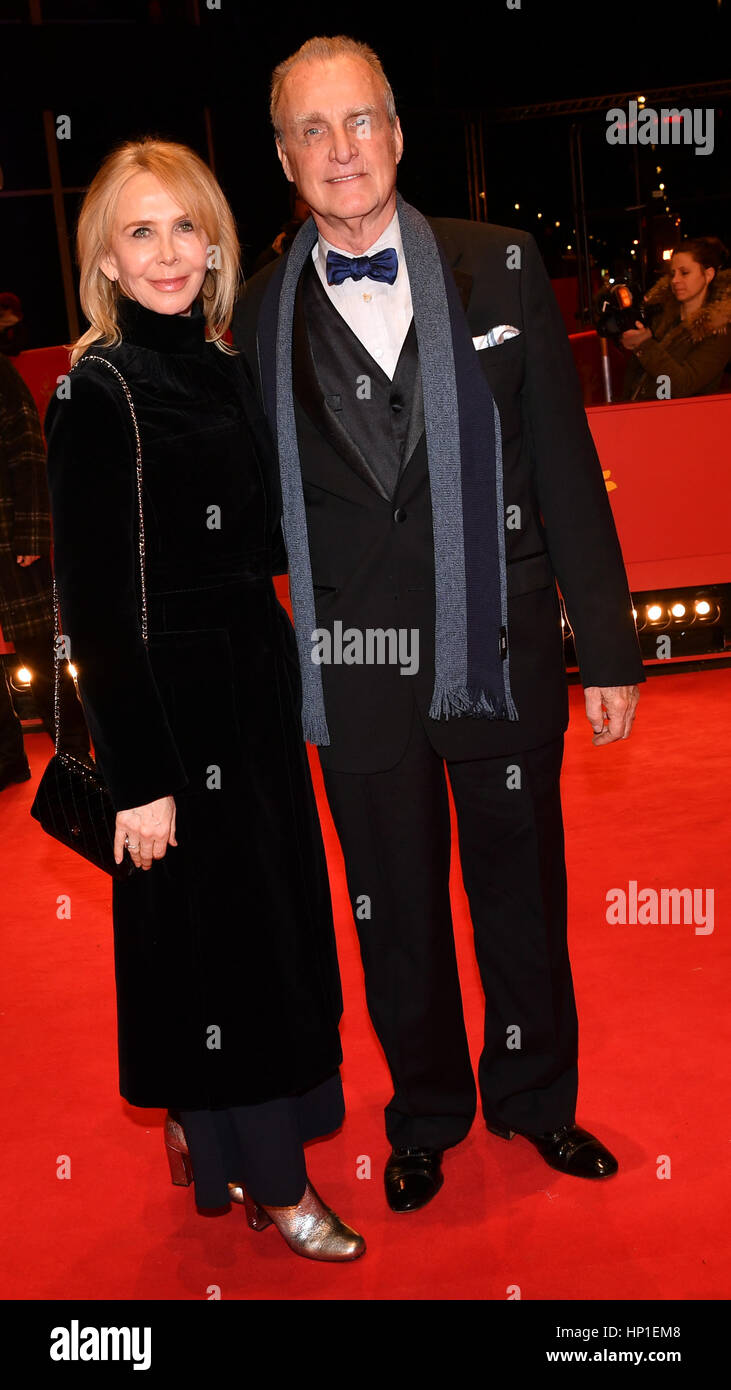 Berlin, Germany. 16th Feb, 2017. Actors Trudie Styler and Marshall Bell at the 67th Berlinale Film Festival for the Honorary Golden Bear prize for lifetime achievement award ceremony in Berlin, Germany, 16 February 2017. Italian costume designer Milena Canonero won the award. Photo: Jens Kalaene/dpa-Zentralbild/dpa/Alamy Live News Stock Photo