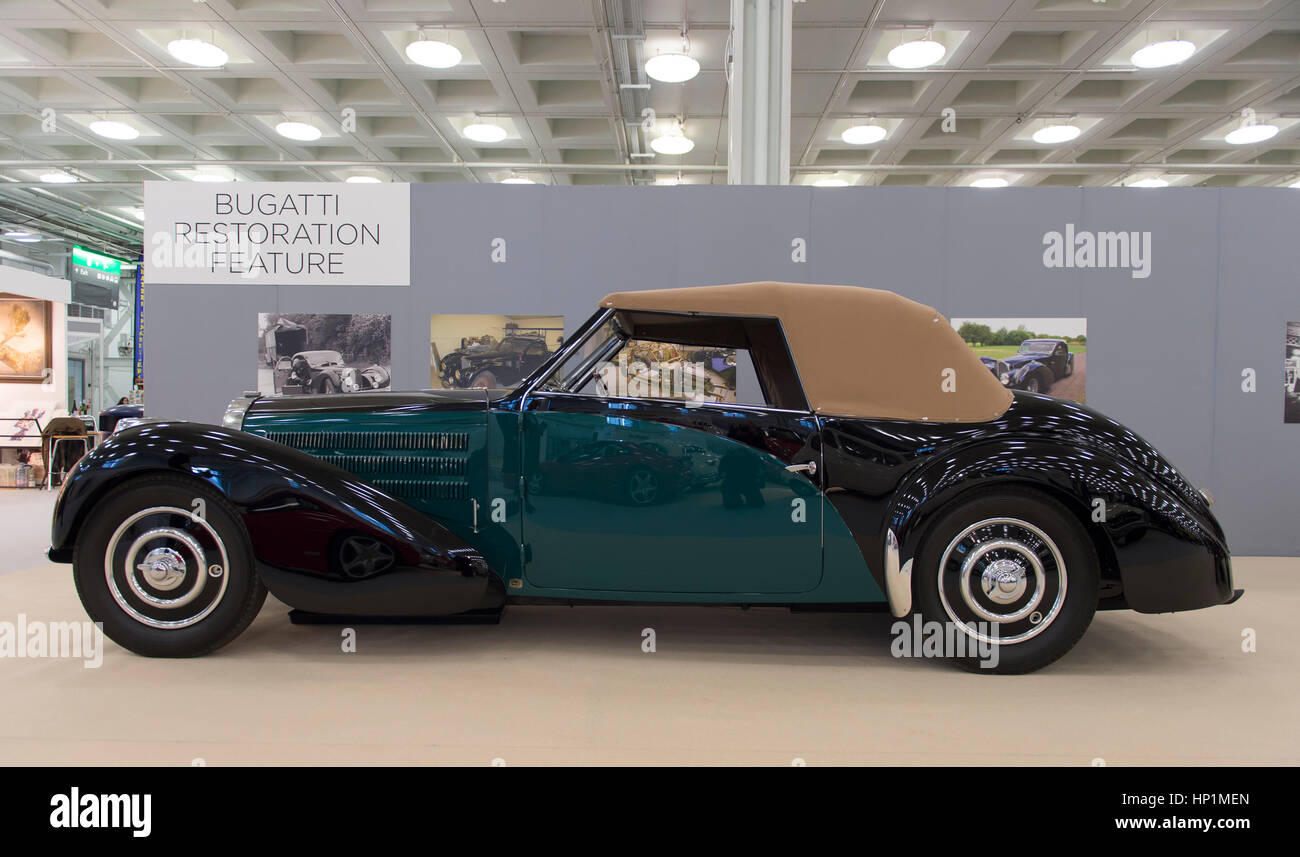 Olympia, London, UK. 17th Feb, 2017. Historic automobile fair and