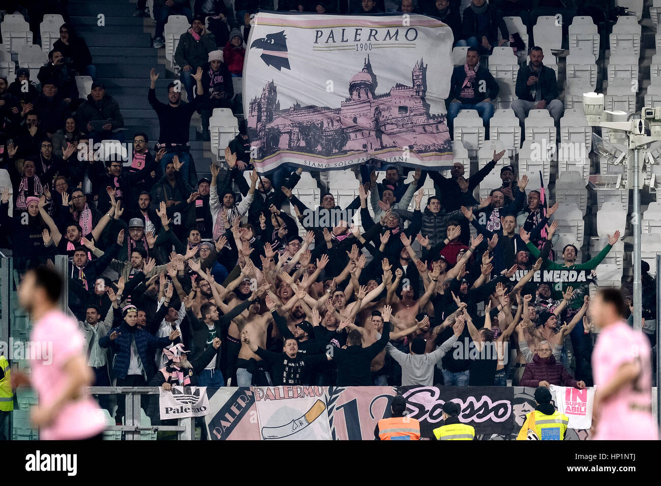 Fans of Palermo Football Club show their colors on game day, Palermo Stock  Photo - Alamy