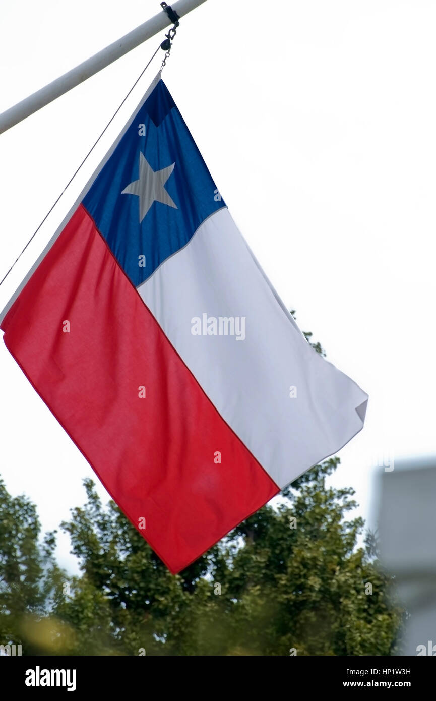 Chilenische Flagge - Chilean flag Stock Photo