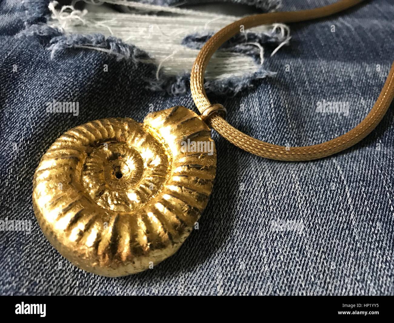 Ammonite charm Stock Photo