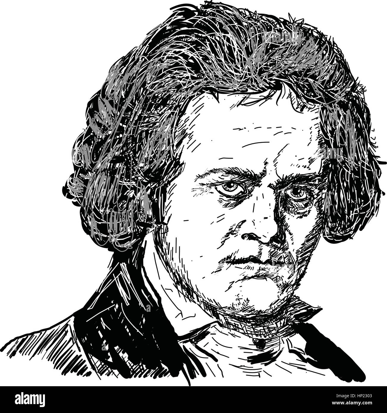 Ludwig van Beethoven - music composer Stock Vector Image & Art - Alamy