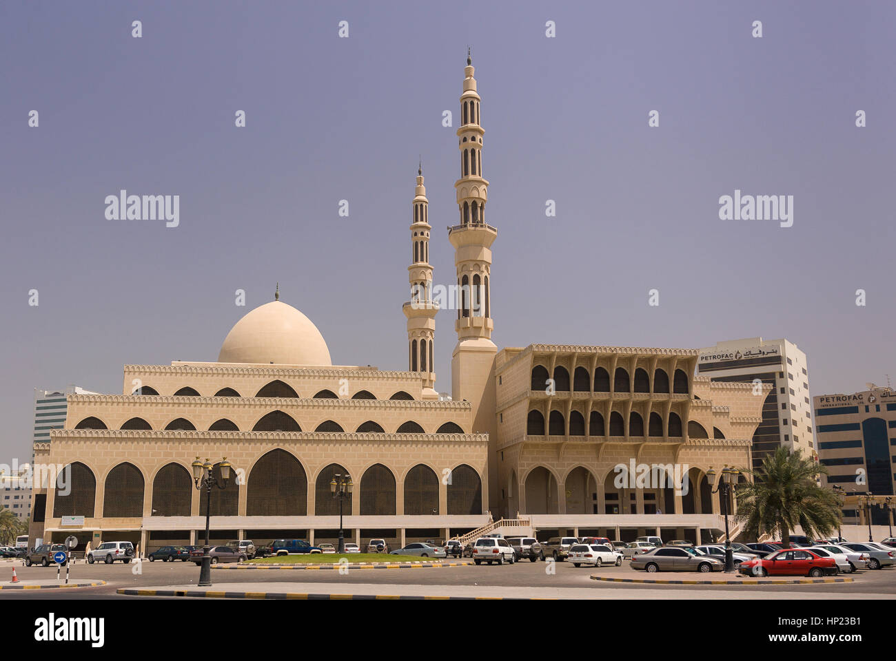 SHARJAH, UNITED ARAB EMIRATES King Faisal Mosque in Sharjah. Sharjah